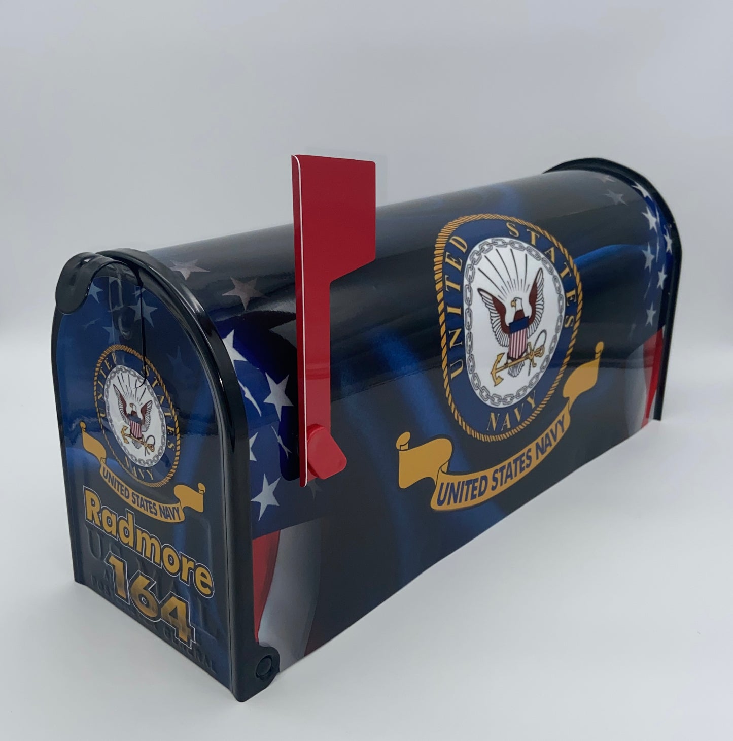 Custom Navy-Themed Patriotic Mailbox, Perfect gift for Dad