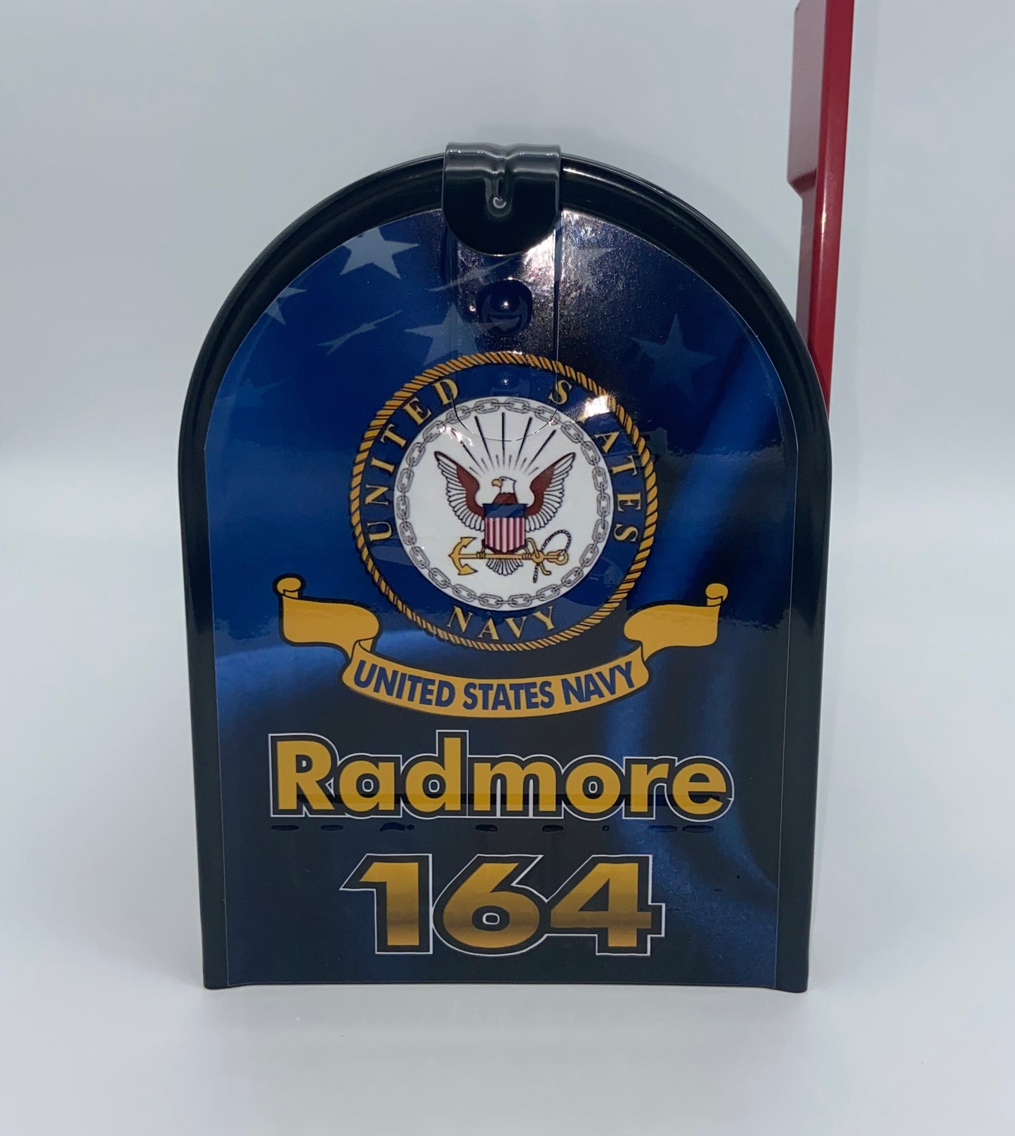 Custom Navy-Themed Patriotic Mailbox, Perfect gift for Dad