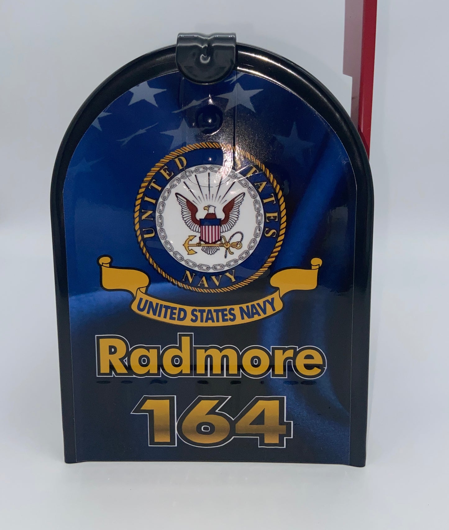 Custom Navy-Themed Patriotic Mailbox, Perfect gift for Dad