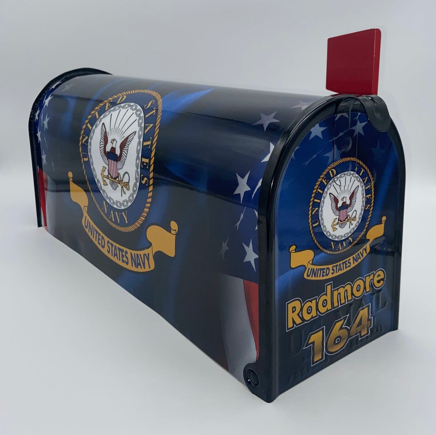 Custom Navy-Themed Patriotic Mailbox, Perfect gift for Dad