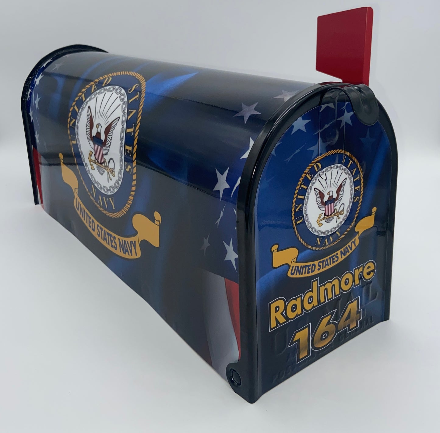 Custom Navy-Themed Patriotic Mailbox, Perfect gift for Dad