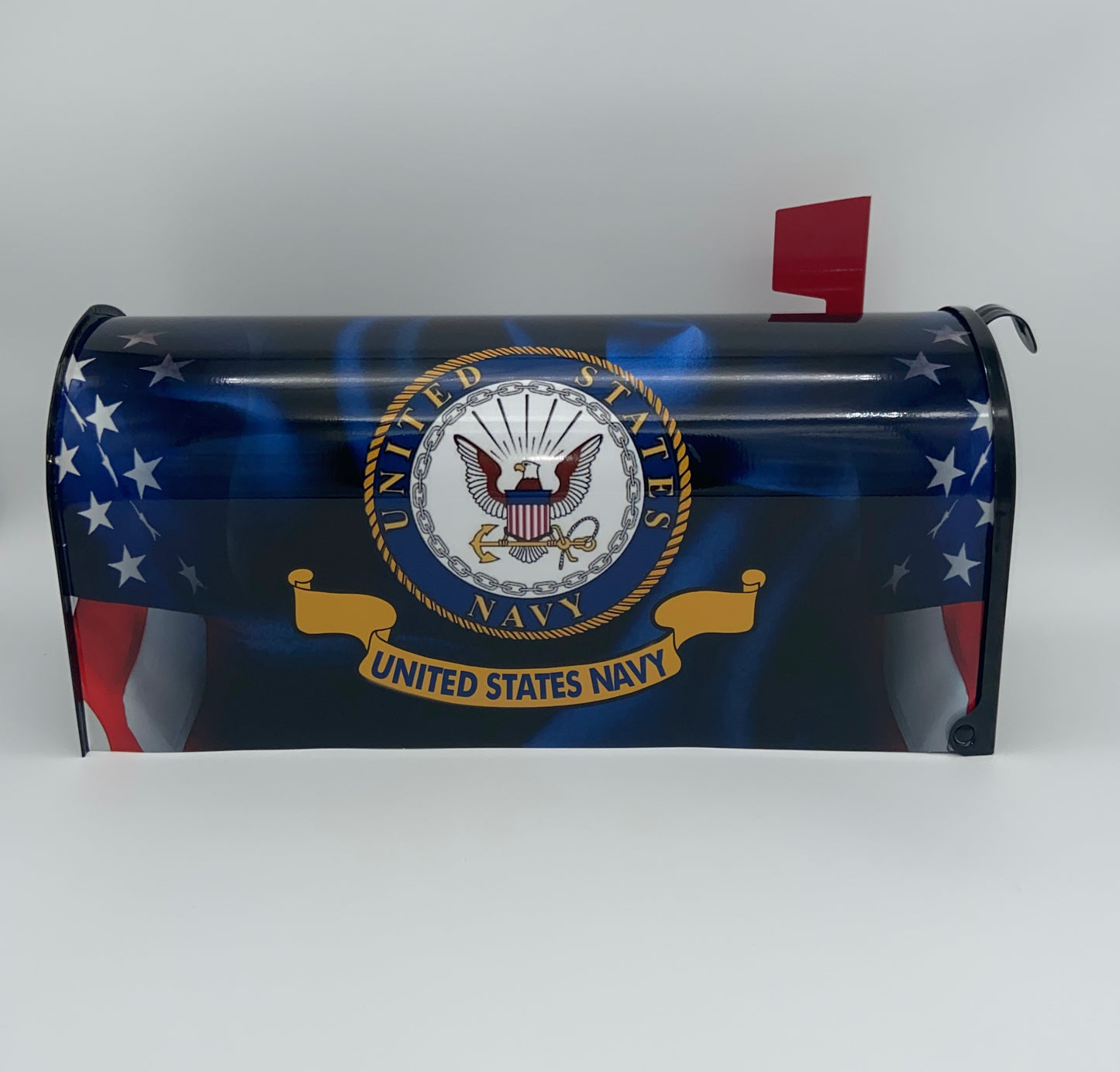 Custom Navy-Themed Patriotic Mailbox, Perfect gift for Dad