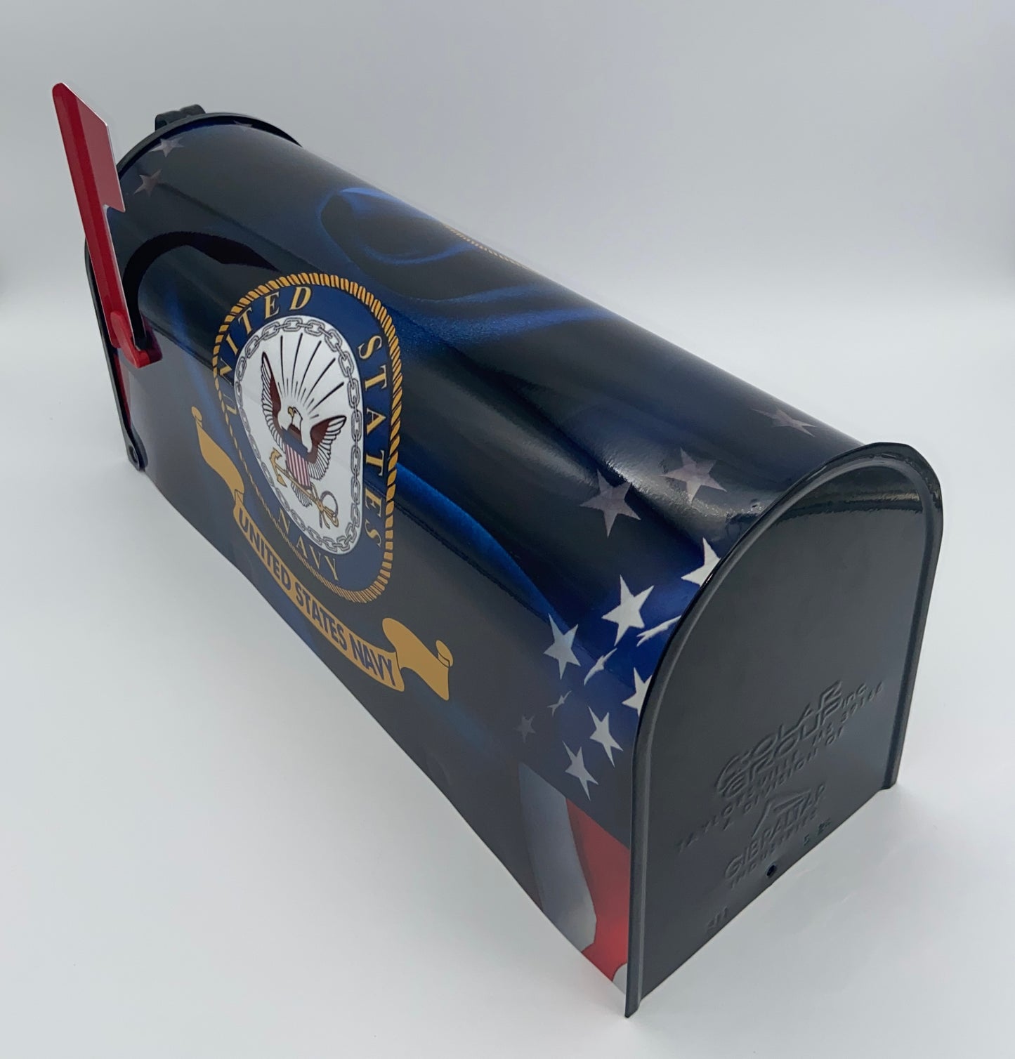 Custom Navy-Themed Patriotic Mailbox, Perfect gift for Dad