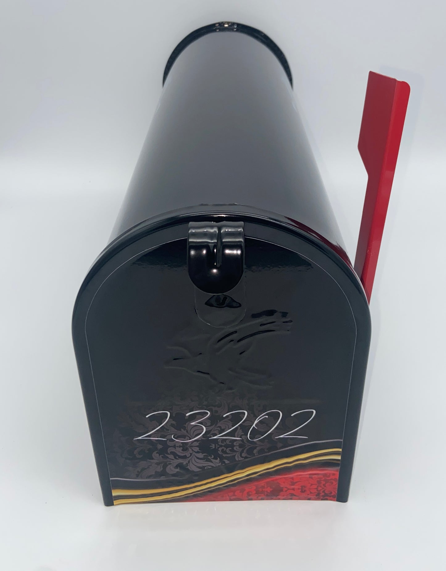 Black Cat Custom Mailbox, Post Mounted
