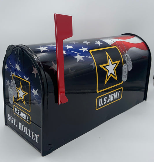 Customized mailbox, Gift for grandparents, Army Gift