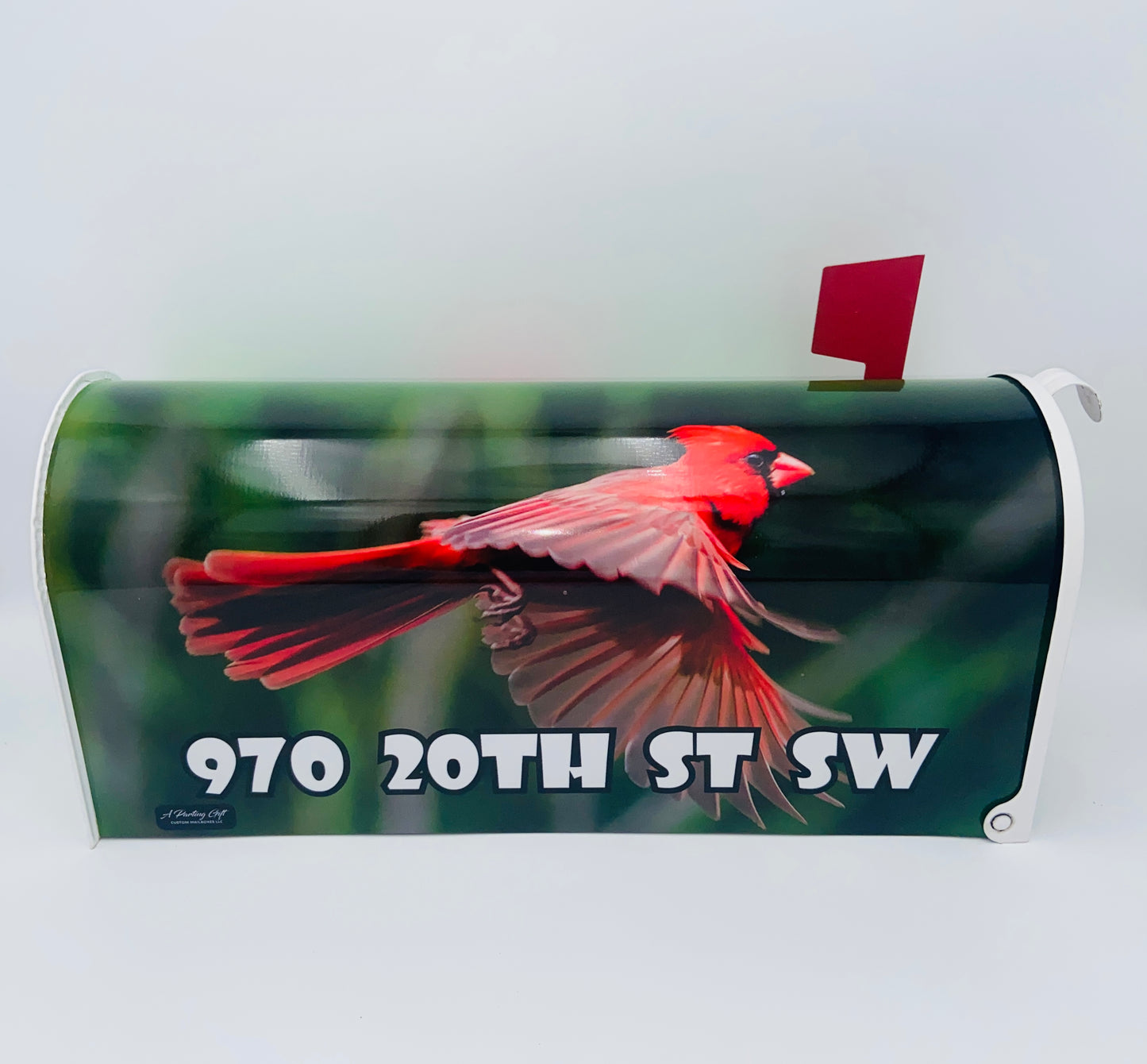 Cardinal Bird Custom Mailbox, Personalized Christmas gift for Mom and Dad