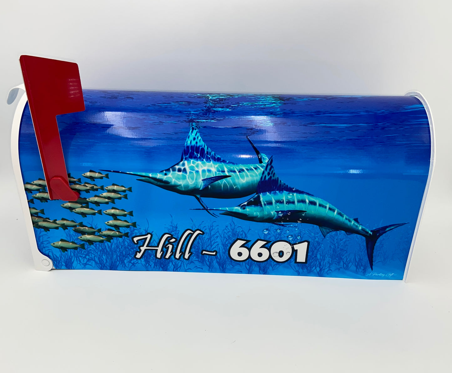 Swordfish Marlin Fishing Custom Mailbox Gift Idea