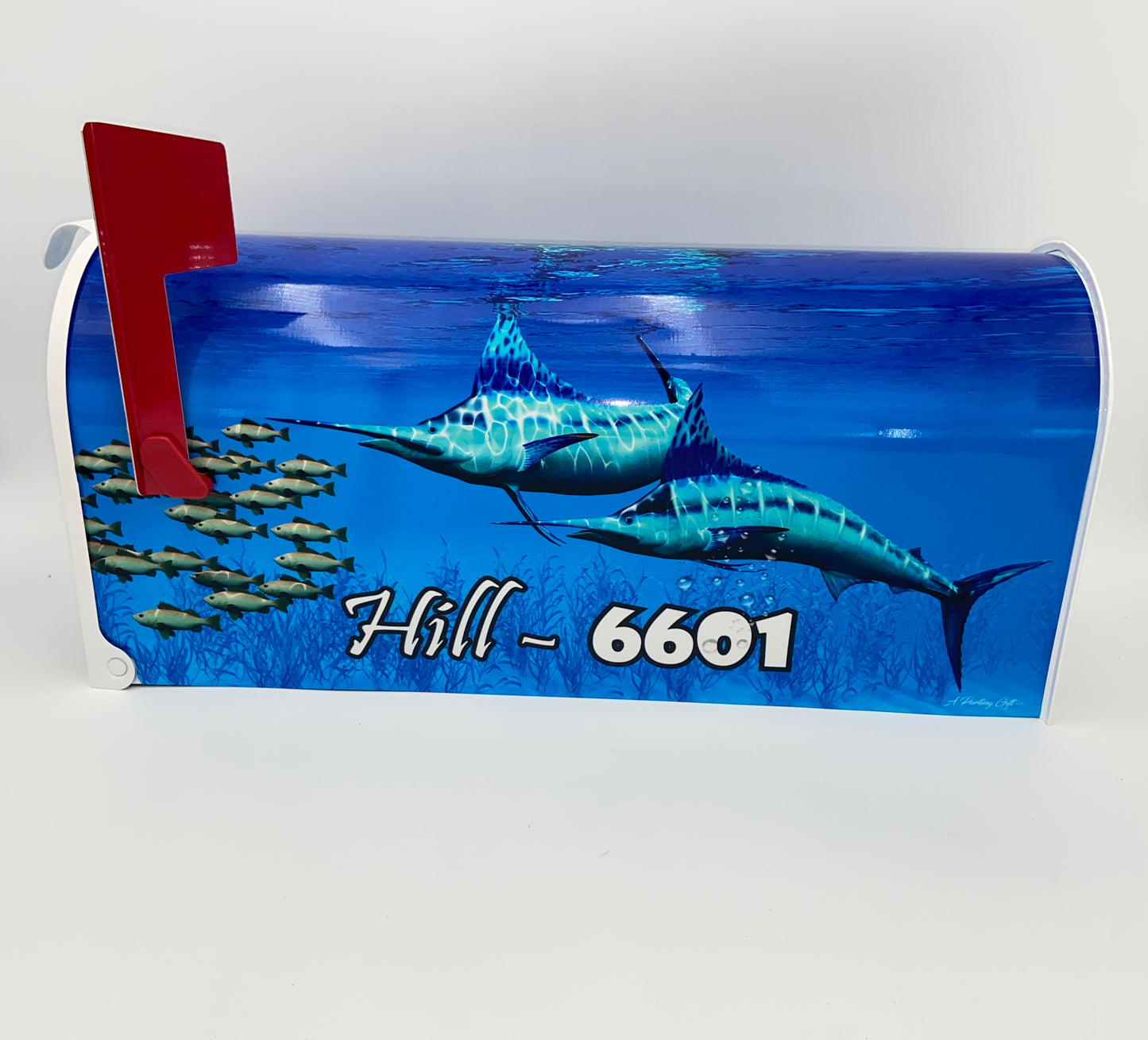 Swordfish Marlin Fishing Custom Mailbox Gift Idea