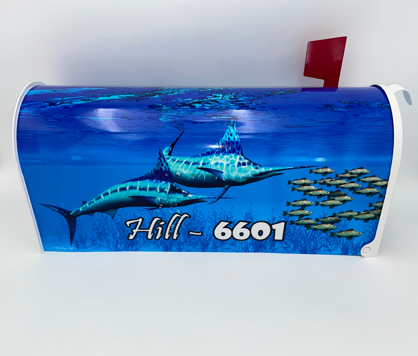 Swordfish Marlin Fishing Custom Mailbox Gift Idea