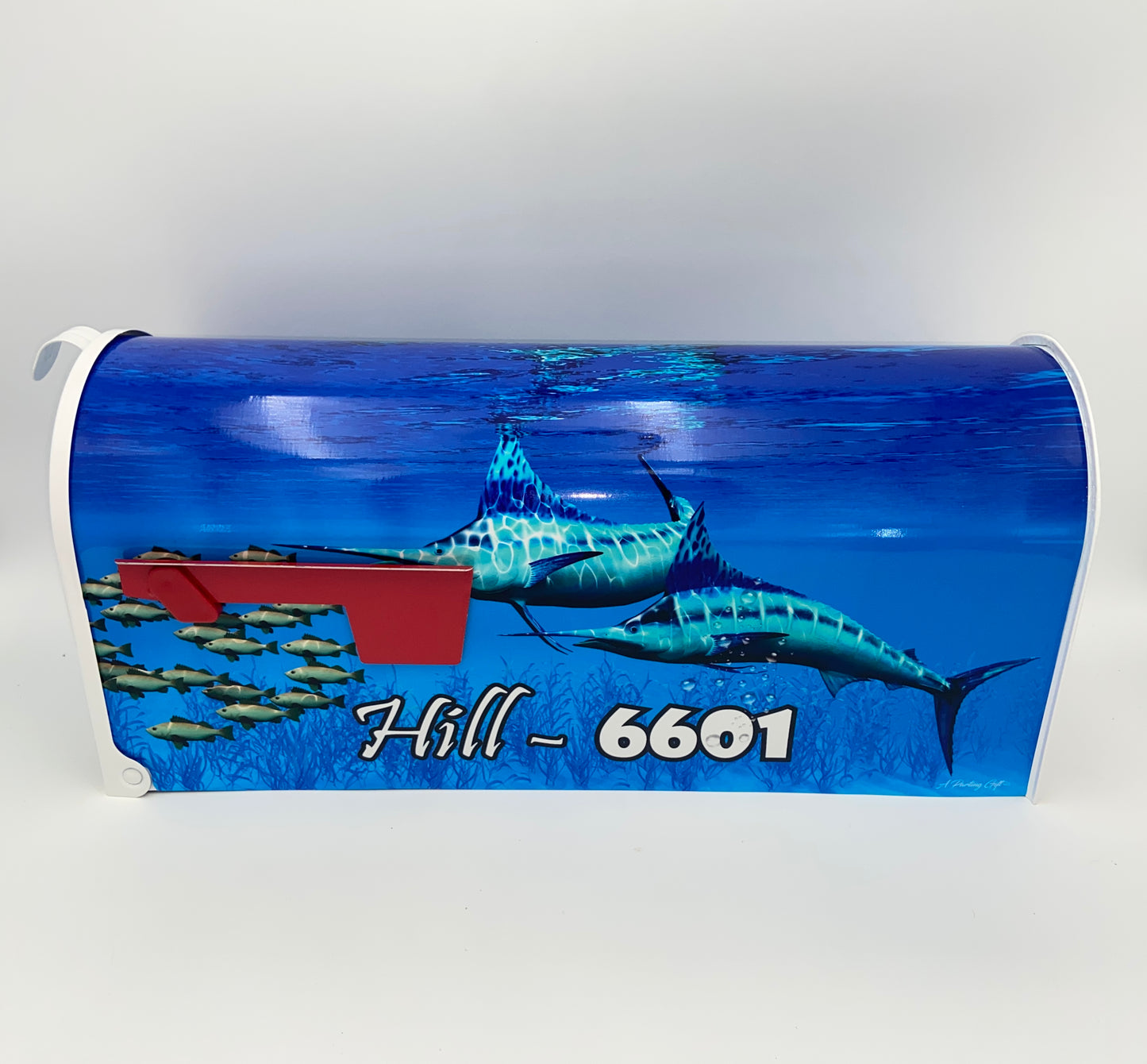 Swordfish Marlin Fishing Custom Mailbox Gift Idea