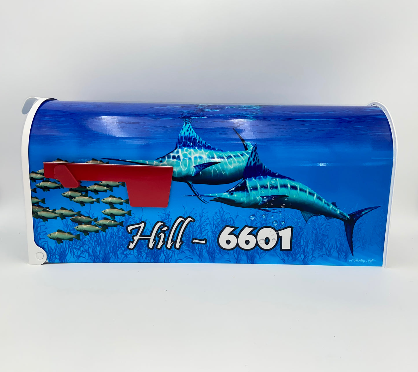 Swordfish Marlin Fishing Custom Mailbox Gift Idea
