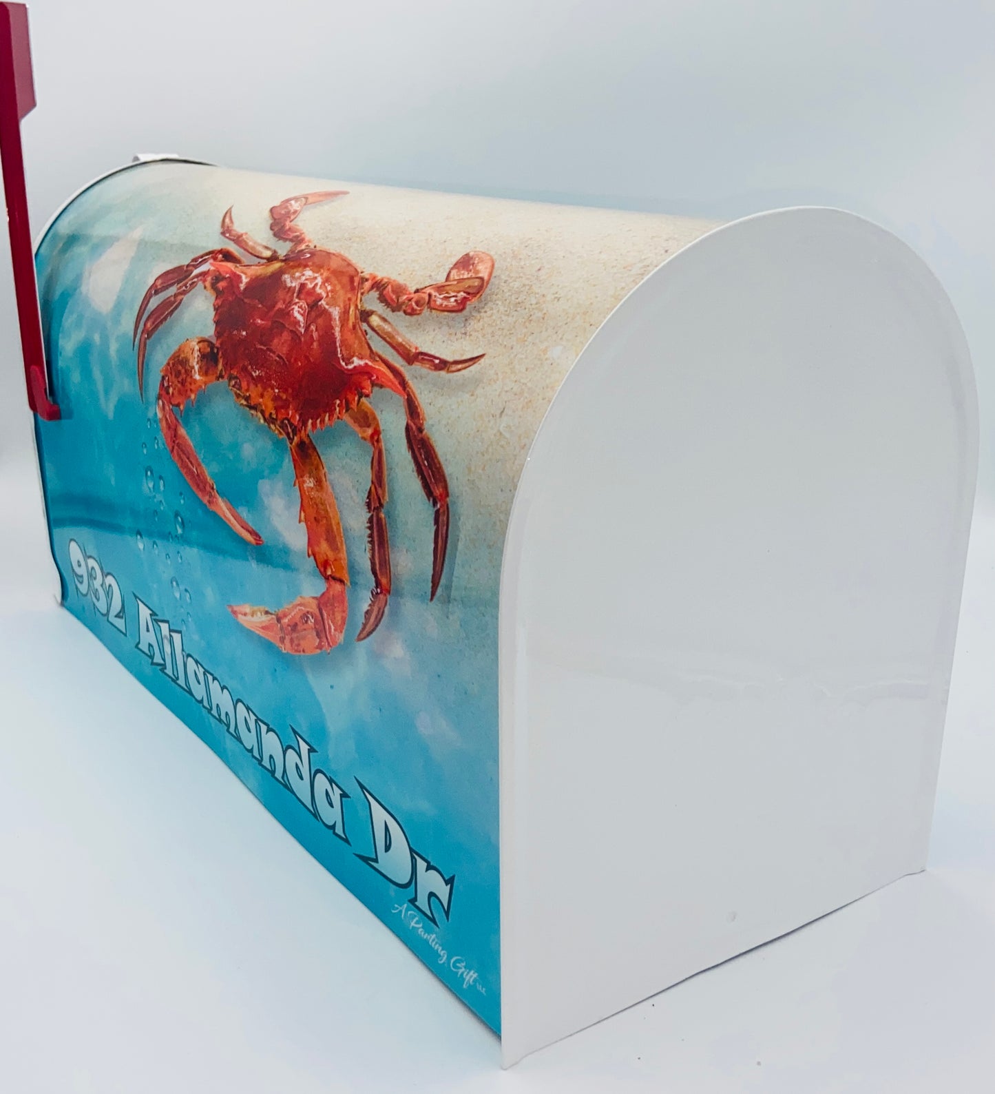 Red Crab Custom Mailbox, Beach Decor Gift for Mom and Dad
