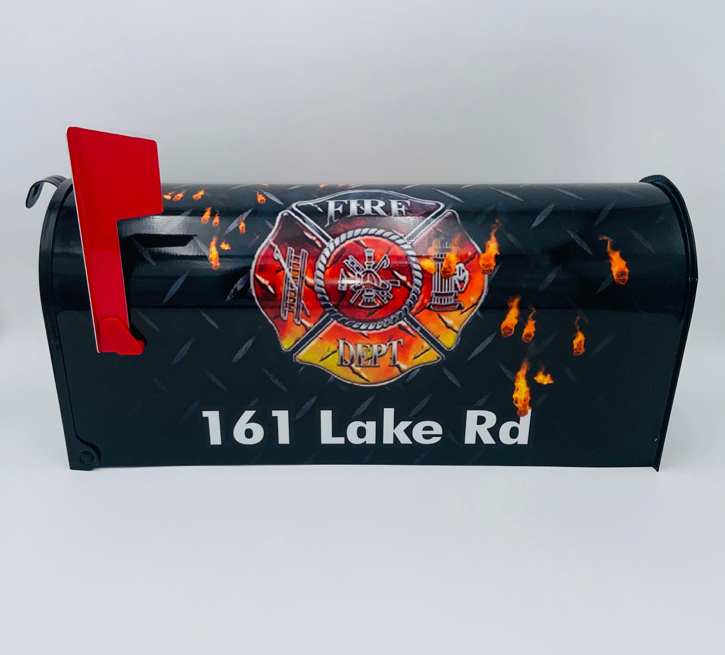 Fire Service Custom Mailbox gift for dad, gift for mom
