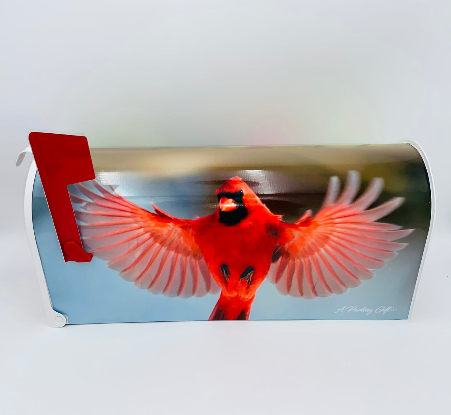 Cardinal Bird Custom Mailbox, Personalized gift for Christmas
