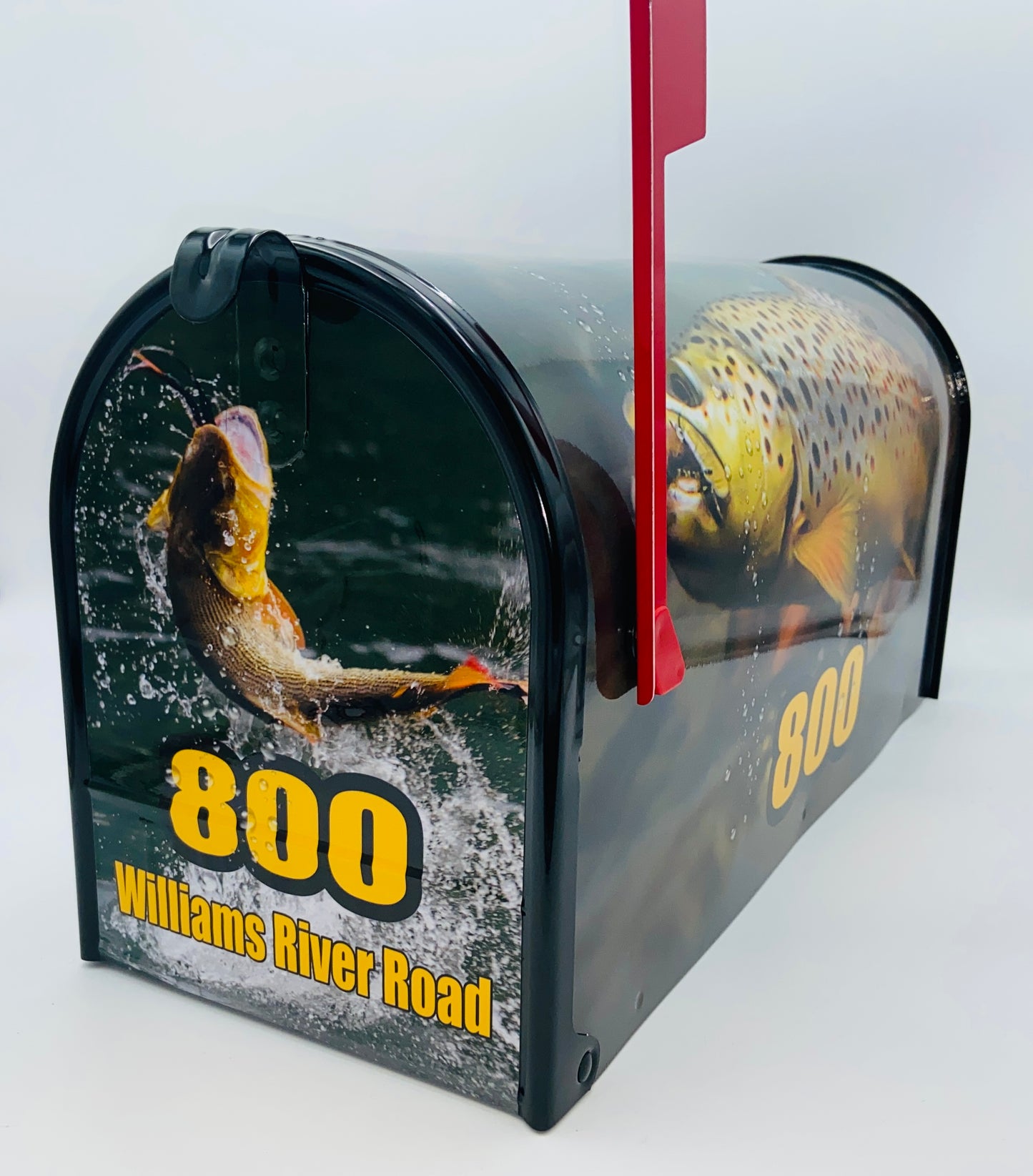 Trout fishing Mailbox Gift for Mom and Dad
