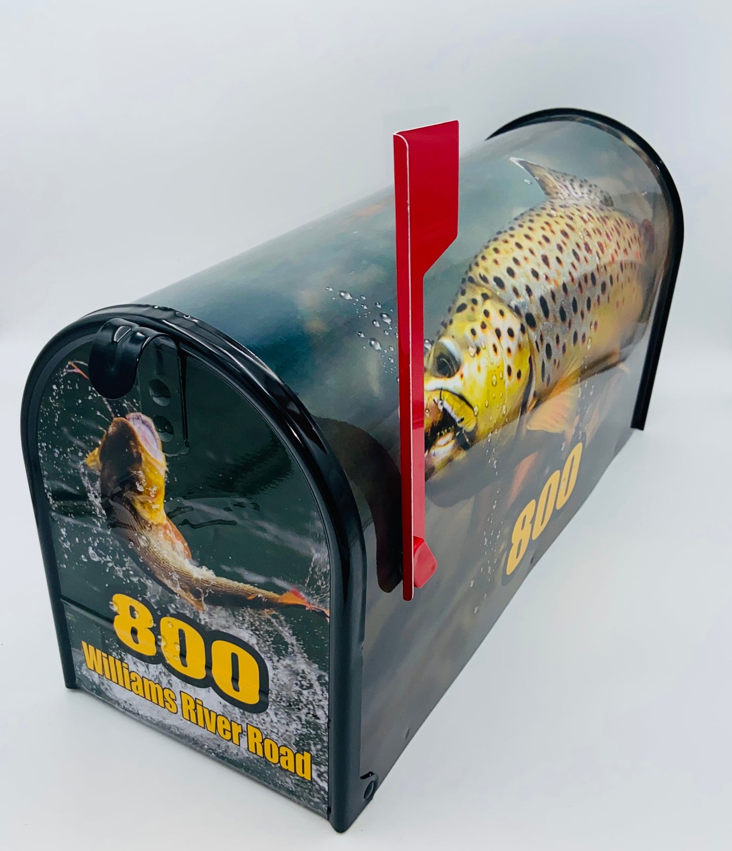 Trout fishing Mailbox Gift for Mom and Dad