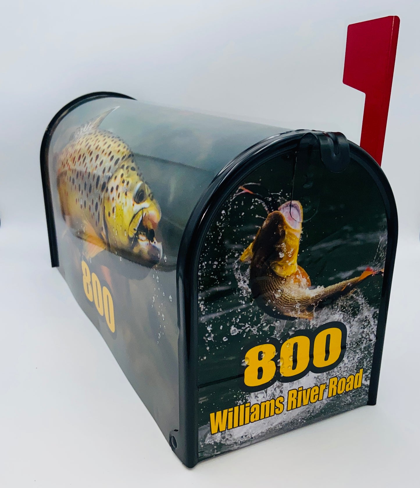 Trout fishing Mailbox Gift for Mom and Dad
