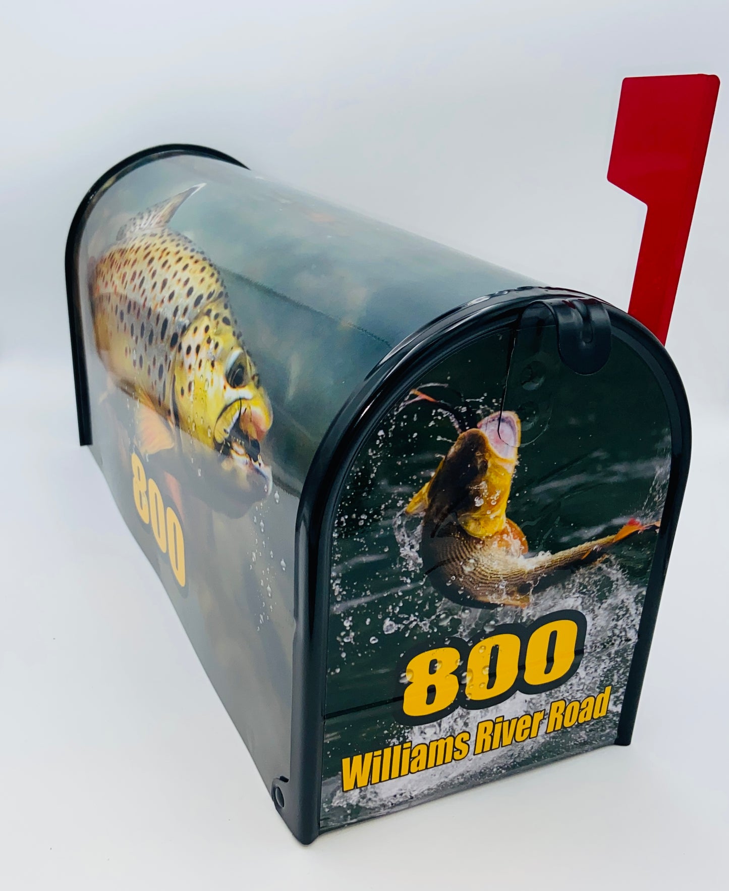 Trout fishing Mailbox Gift for Mom and Dad