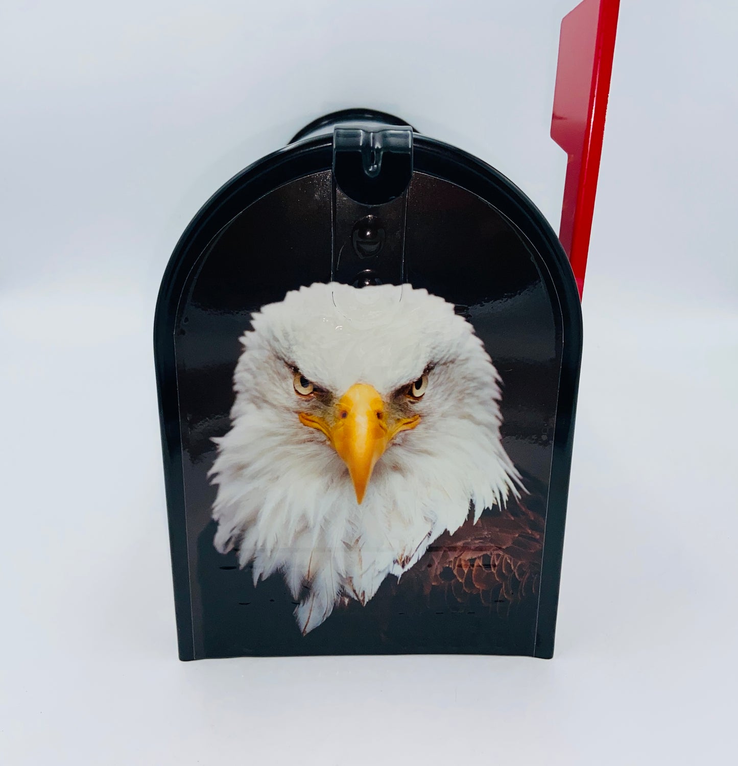 Patriotic Custom mailbox with bald eagle and American Flag