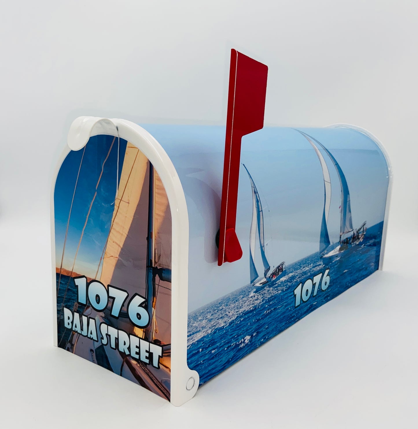 Sailboats Custom Mailbox Personalized Gifts for Mom and Dad