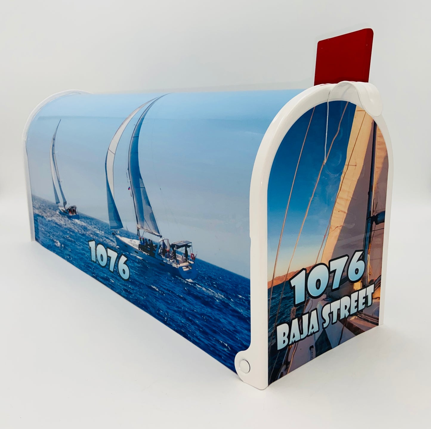 Sailboats Custom Mailbox Personalized Gifts for Mom and Dad