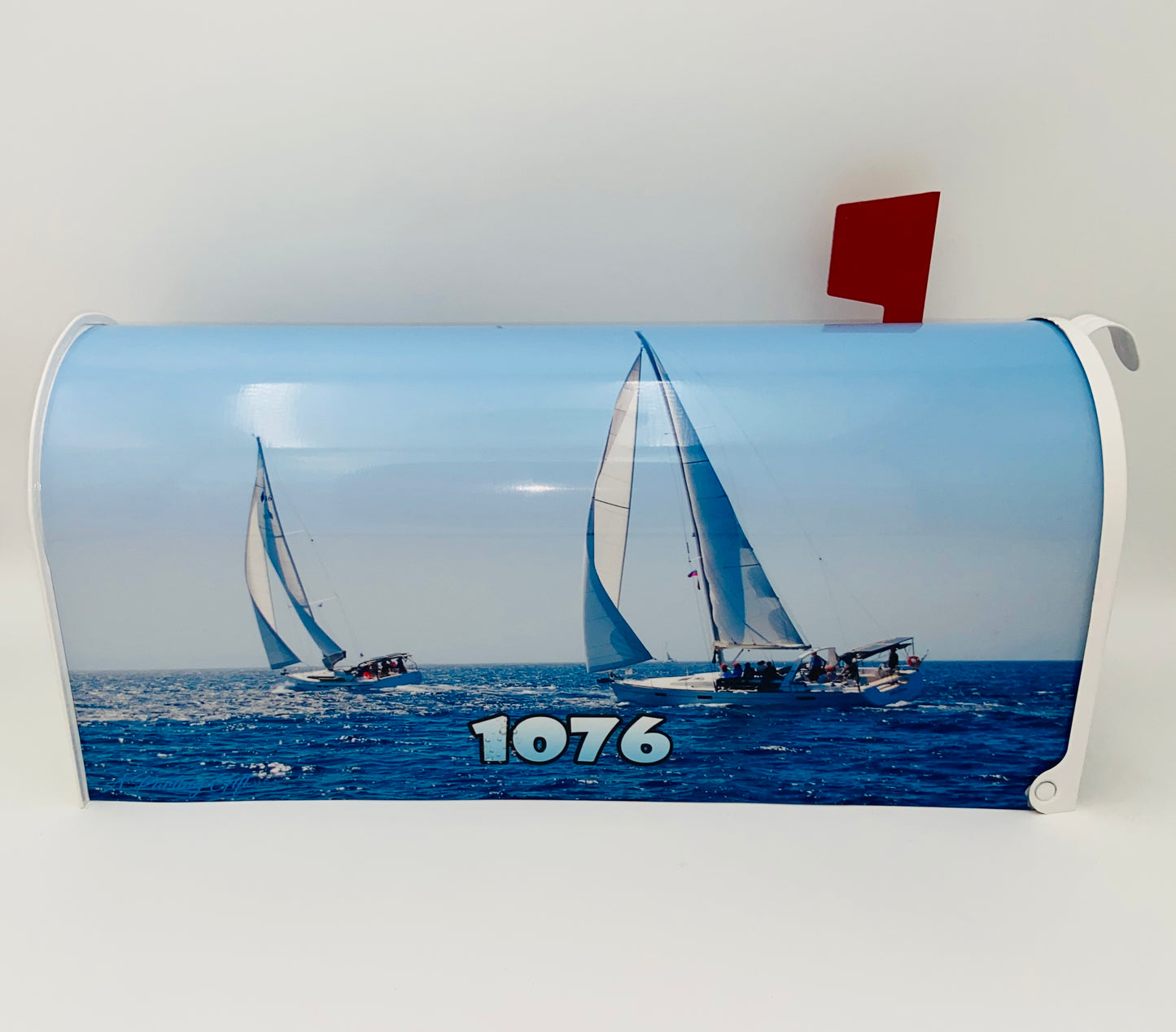 Sailboats Custom Mailbox Personalized Gifts for Mom and Dad