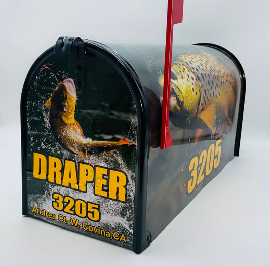 Trout fishing Mailbox Gift for Mom and Dad