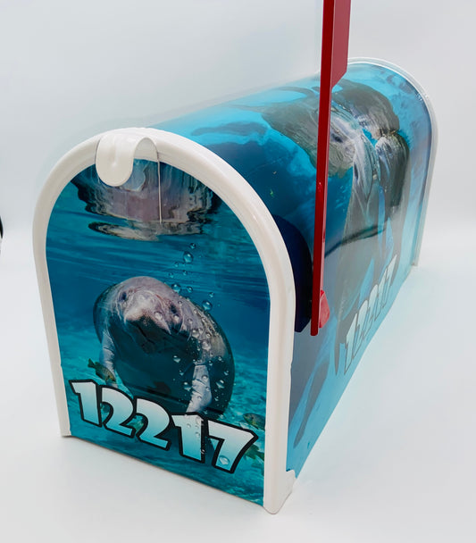 Manatee Custom mailbox, Personalized Gifts for Birthdays