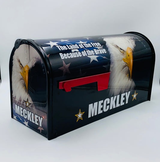 Patriotic Custom Mailbox, Personalized Gift for Dad, Gift for Mom