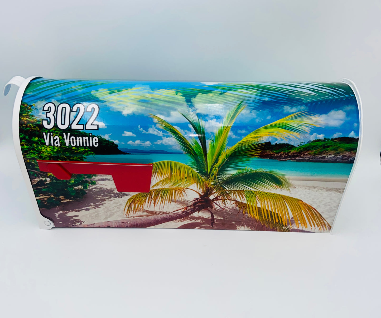 Tropical custom mailbox, Beach house gift