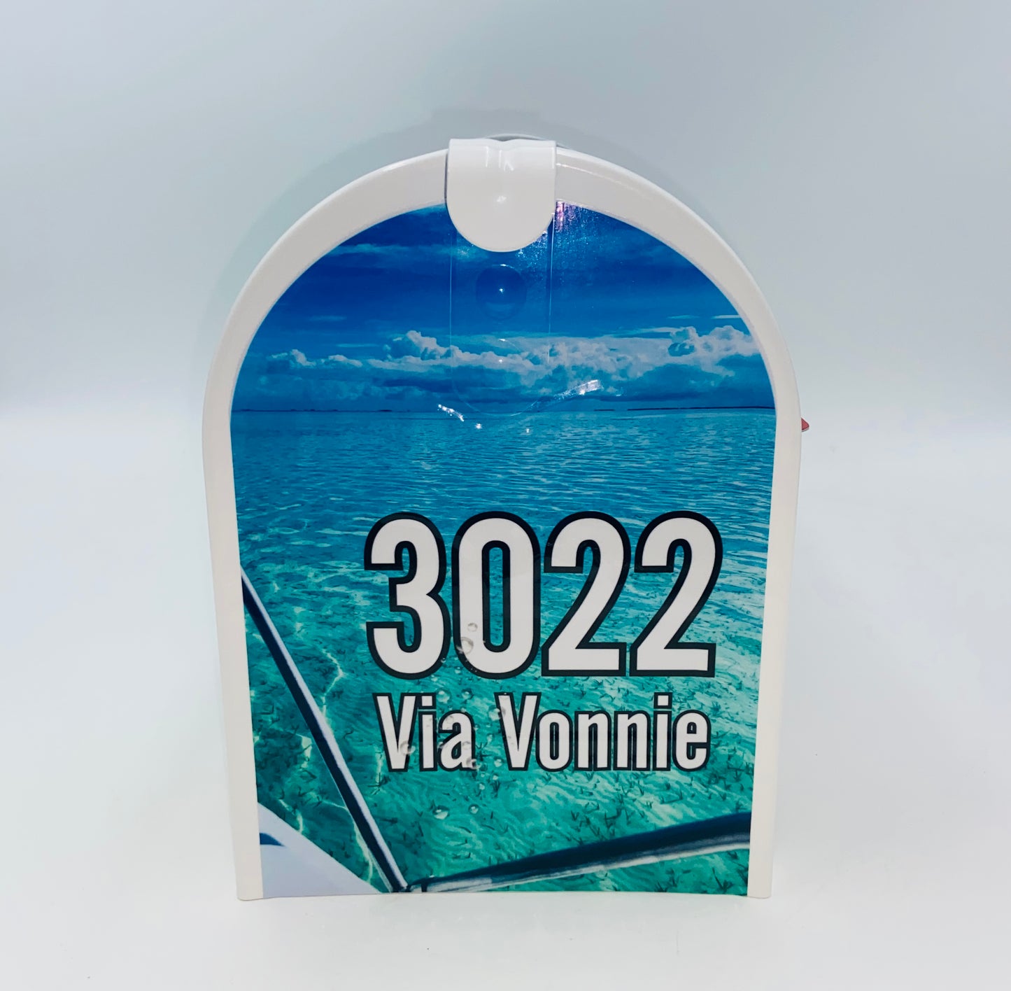 Tropical custom mailbox, Beach house gift