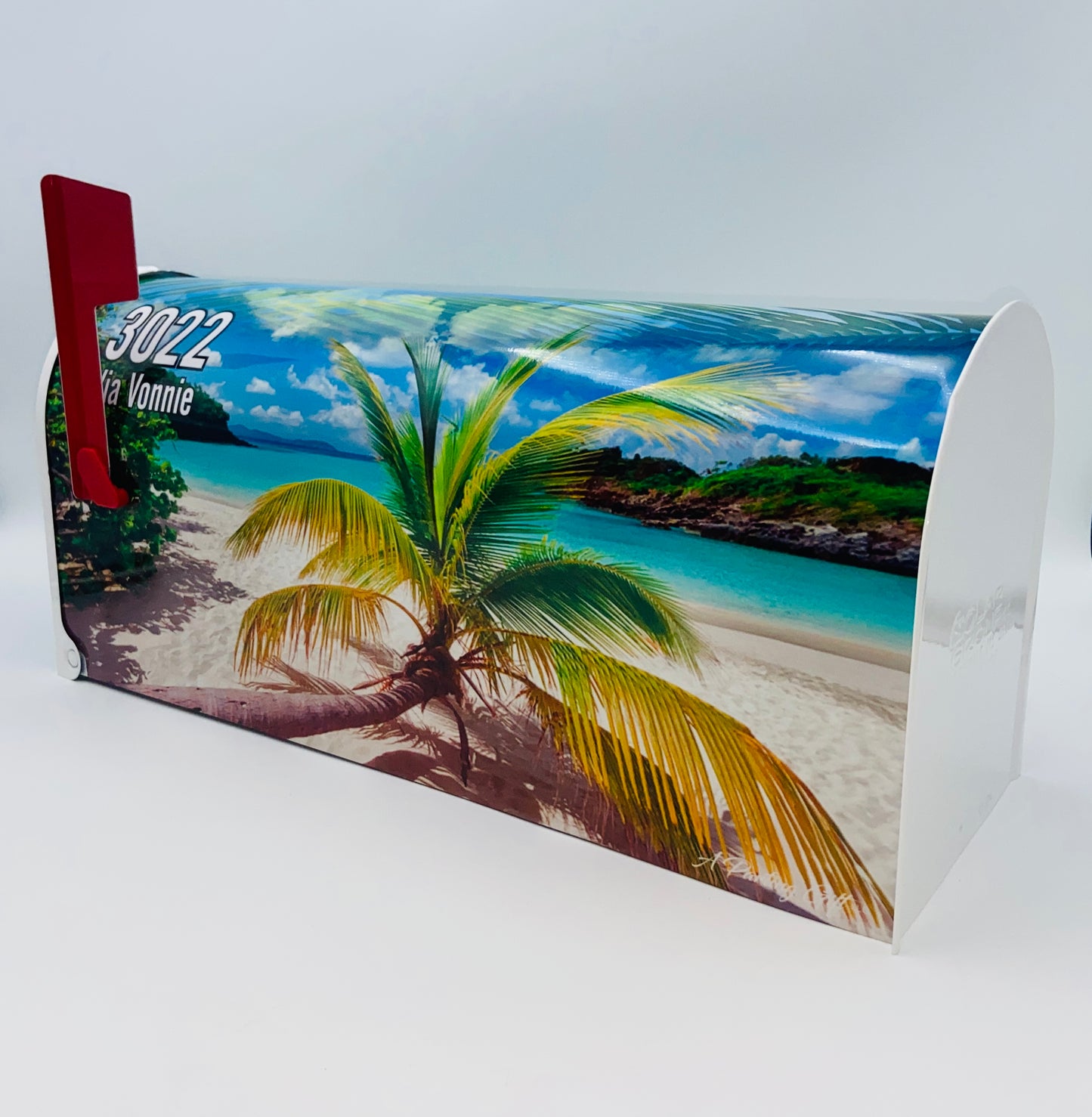 Tropical custom mailbox, Beach house gift