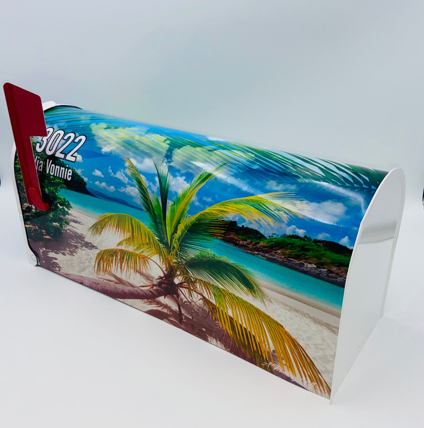Tropical custom mailbox, Beach house gift