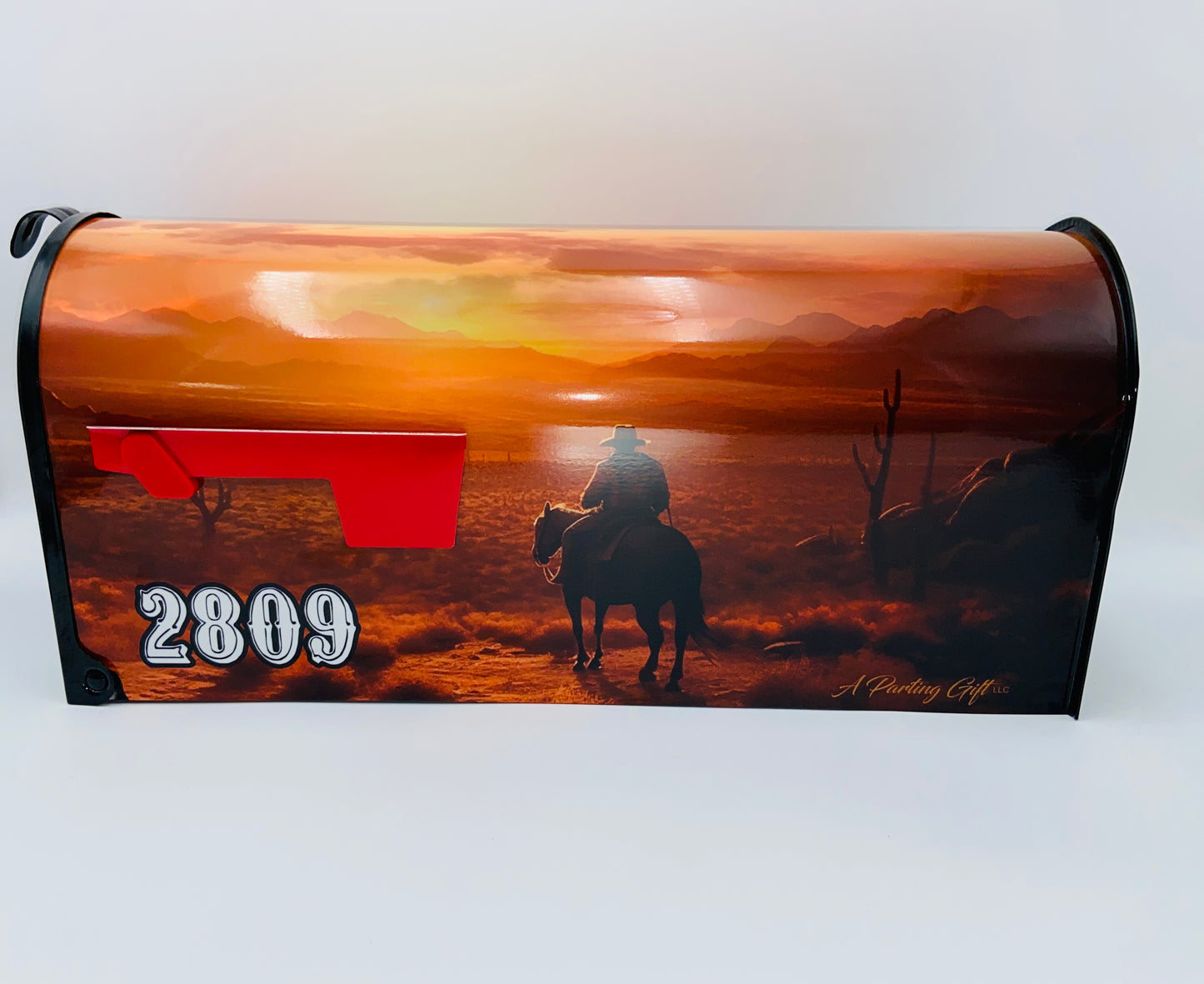 Wild west custom farm mailbox, gift for dad, gift for mom
