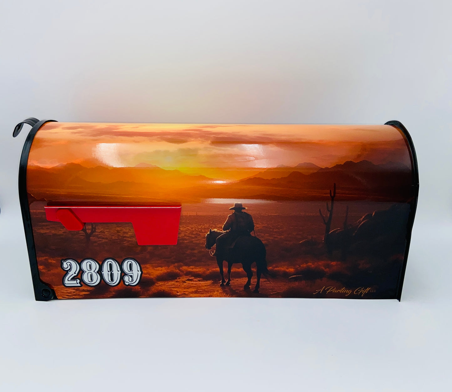 Wild west custom farm mailbox, gift for dad, gift for mom