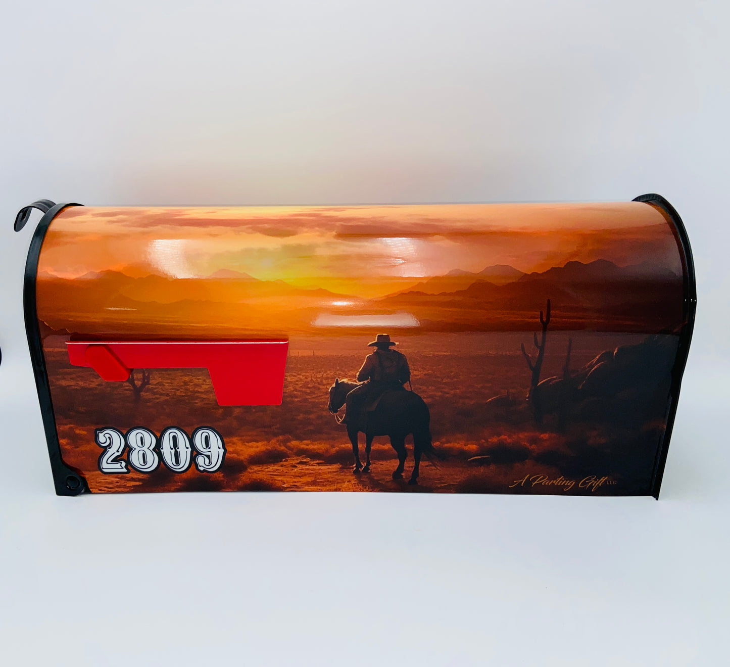 Wild west custom farm mailbox, gift for dad, gift for mom