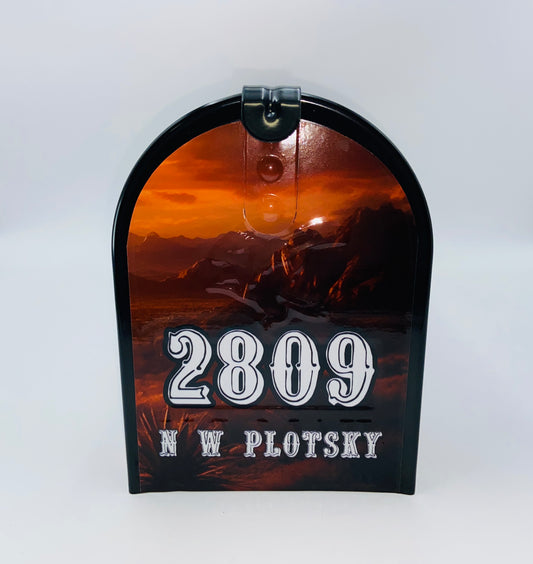 Wild west custom farm mailbox, gift for dad, gift for mom