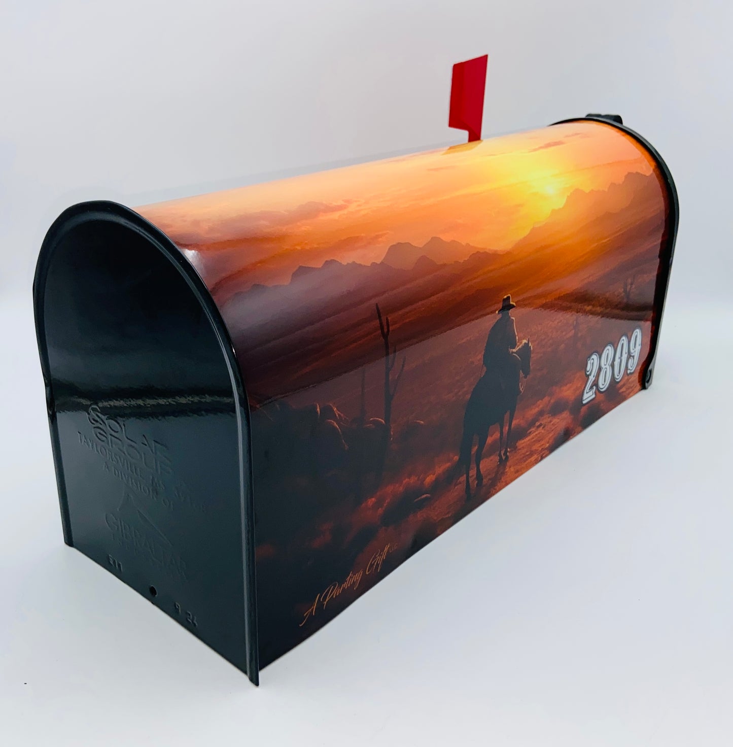 Wild west custom farm mailbox, gift for dad, gift for mom