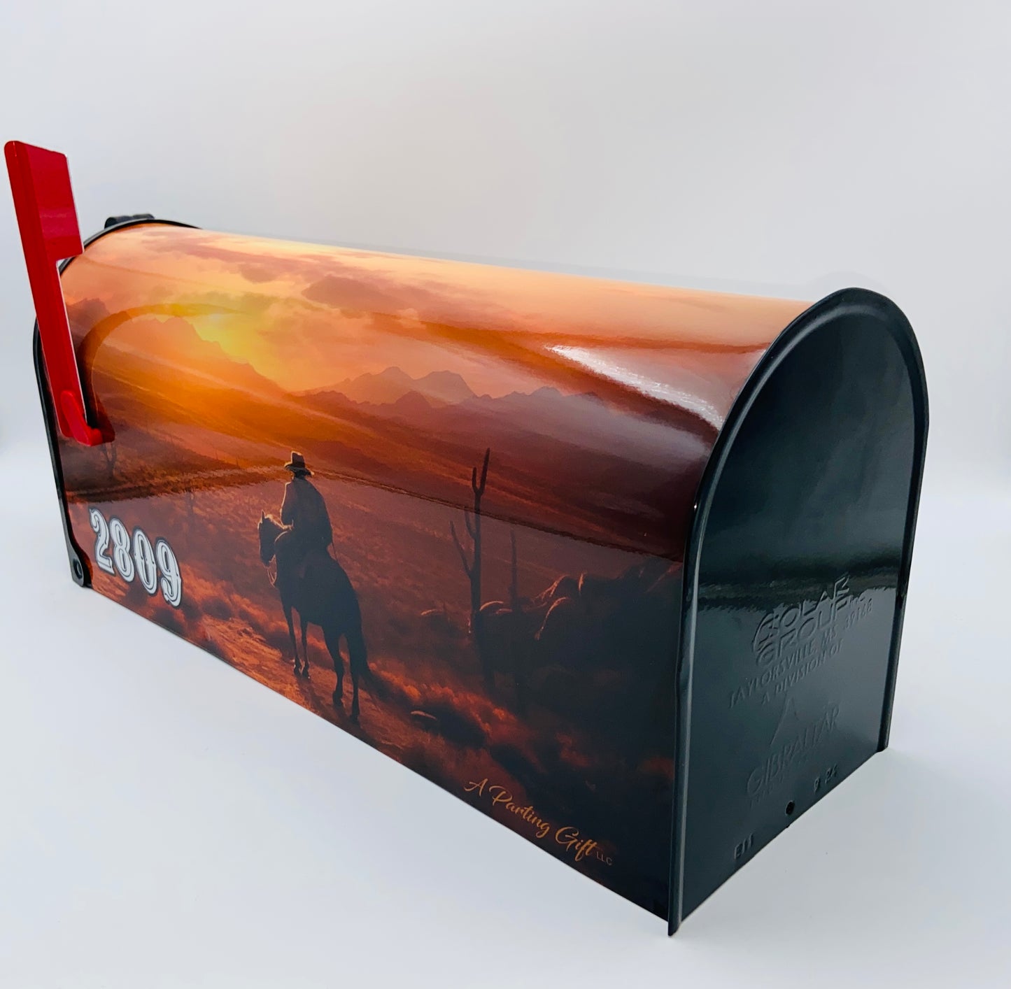 Wild west custom farm mailbox, gift for dad, gift for mom