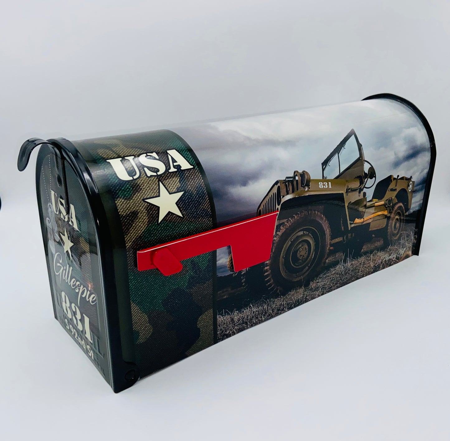 U.S. Army Veteran Truck Custom Mailbox Patriotic gift