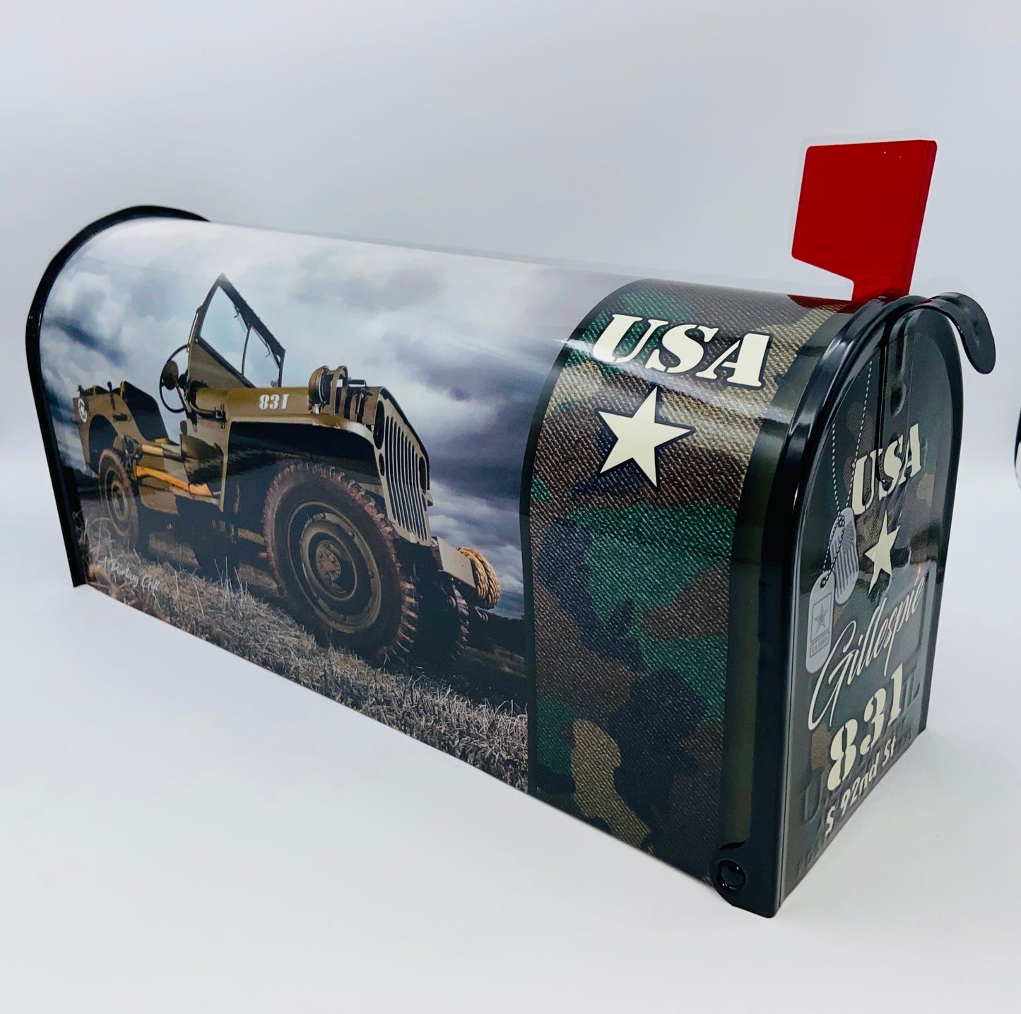 U.S. Army Veteran Truck Custom Mailbox Patriotic gift