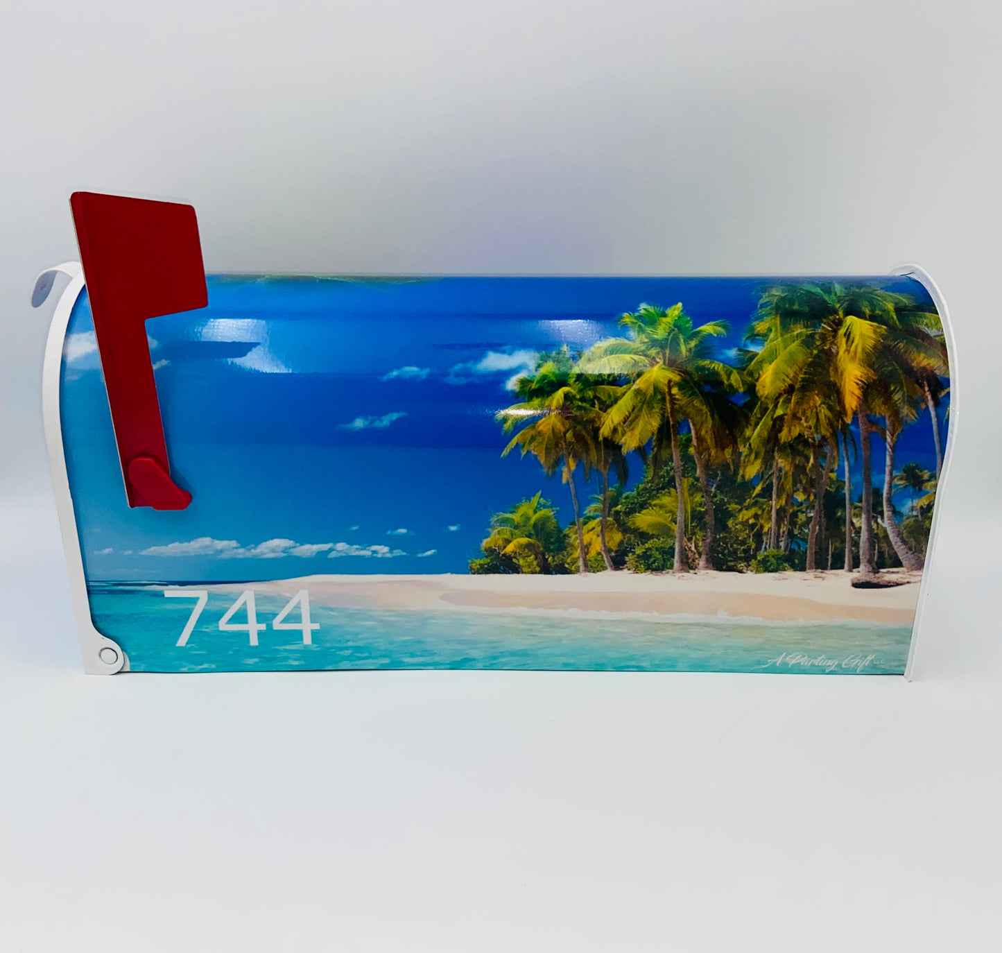 Tropics custom mailbox, Beach house decor