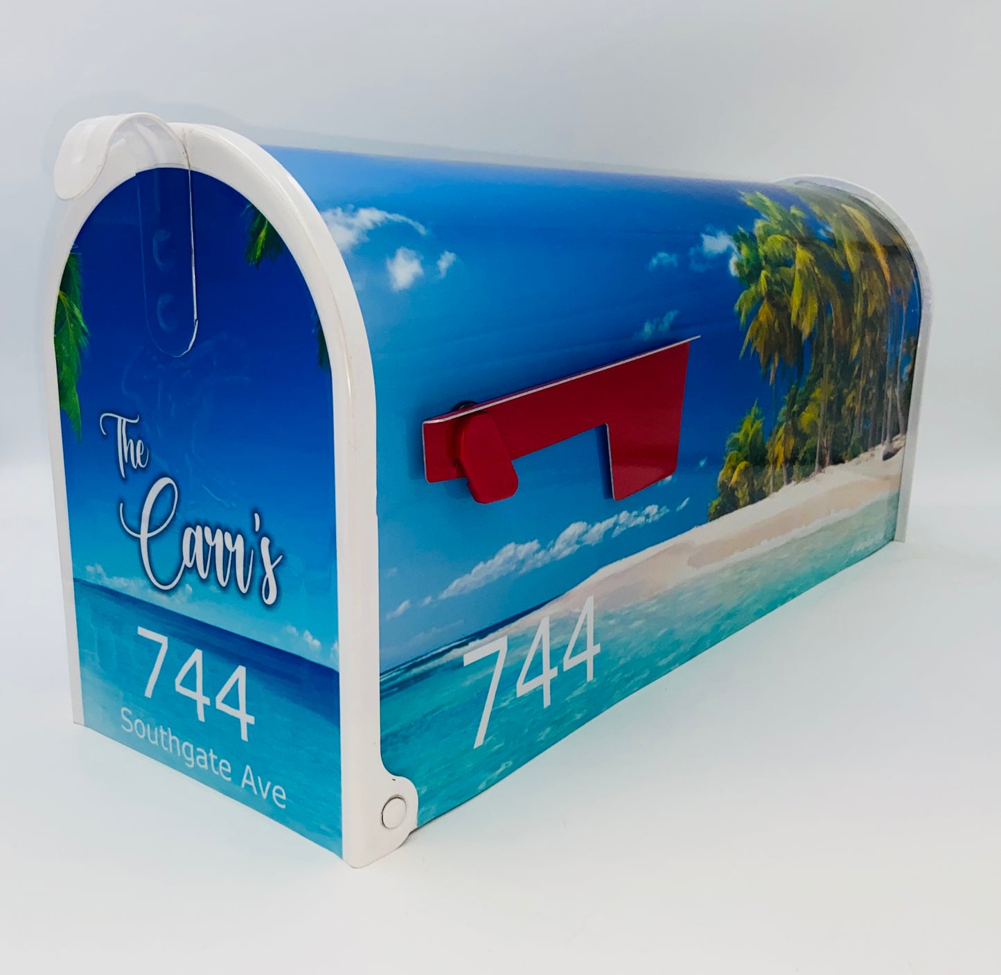Tropics custom mailbox, Beach house decor