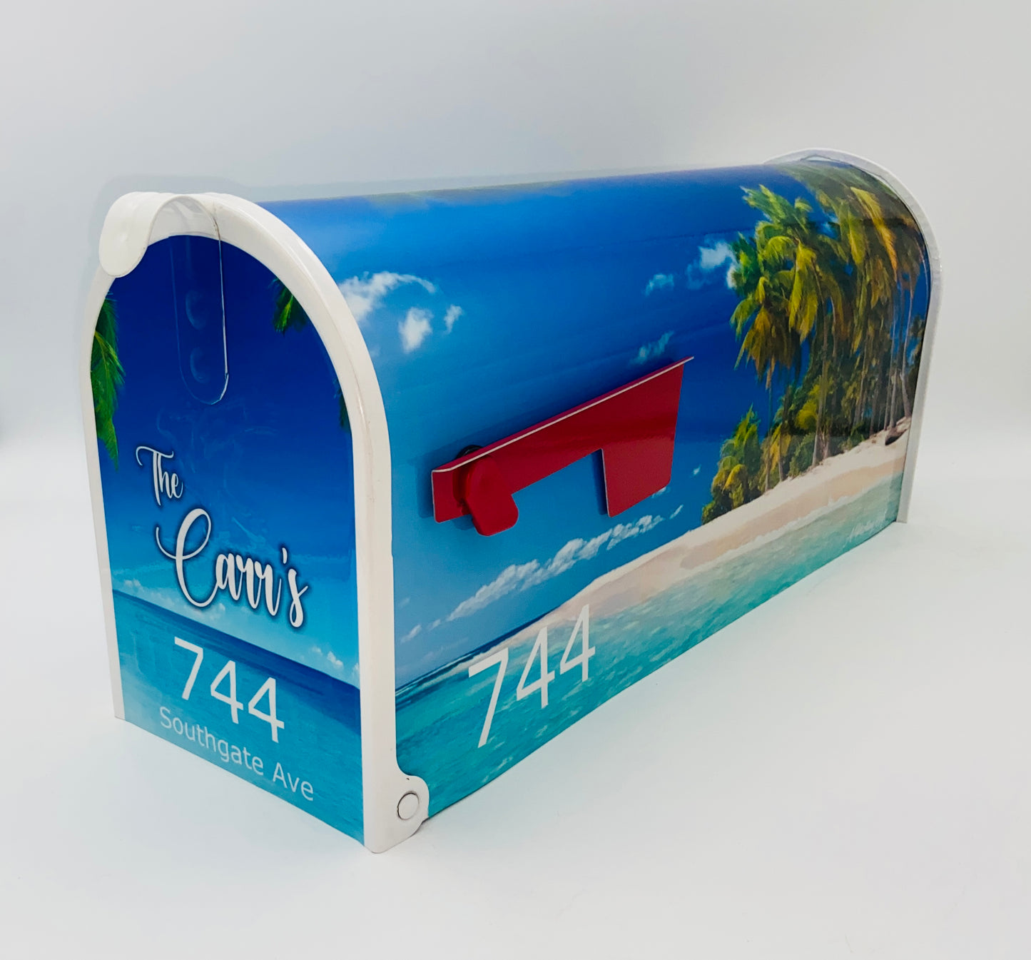 Tropics custom mailbox, Beach house decor