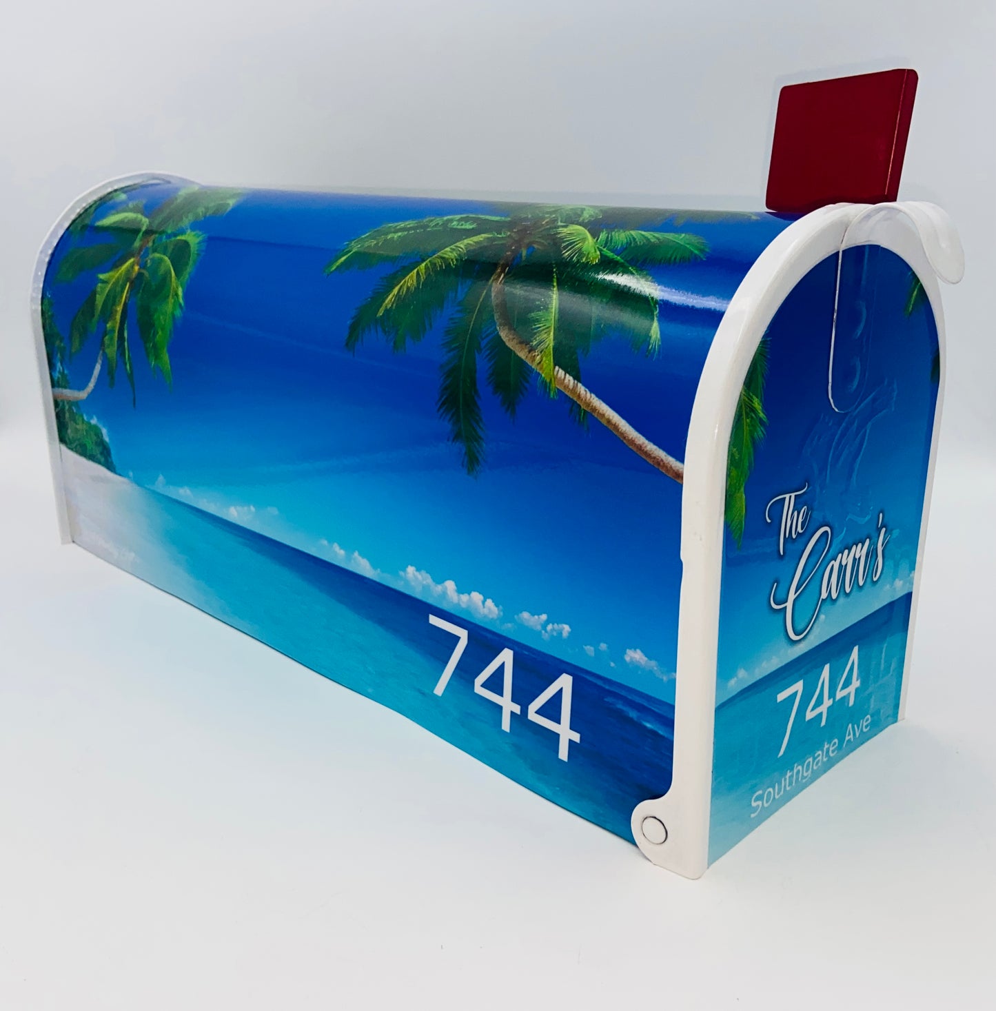Tropics custom mailbox, Beach house decor