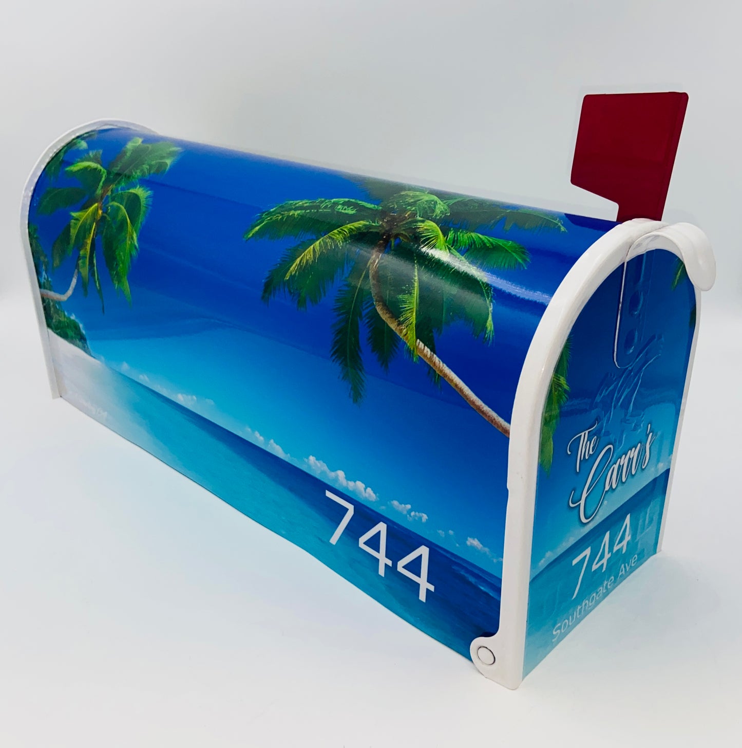 Tropics custom mailbox, Beach house decor