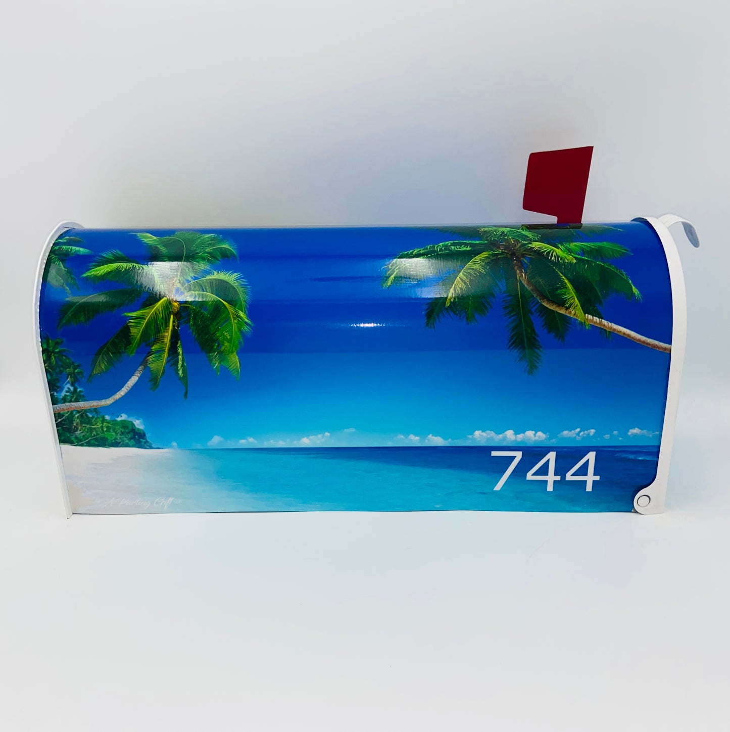 Tropics custom mailbox, Beach house decor