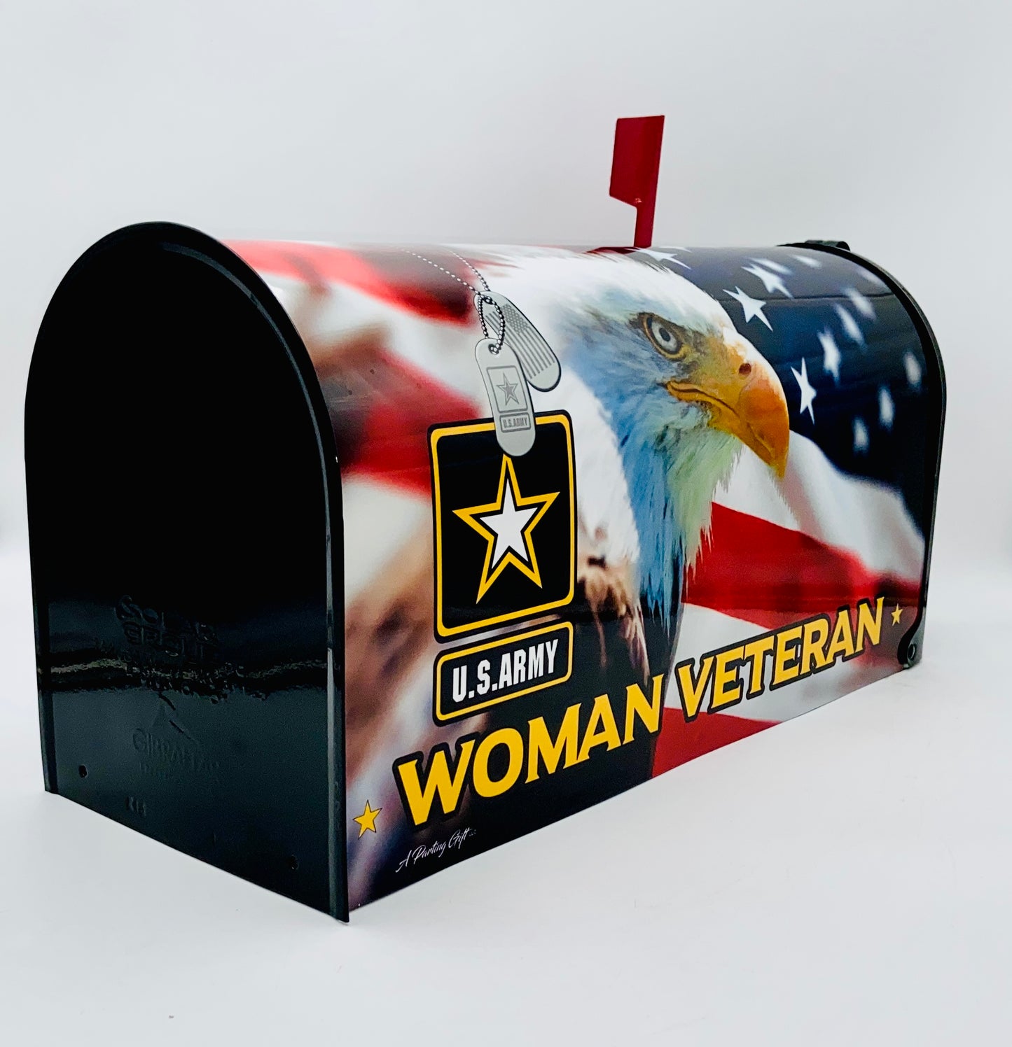 Woman Veteran Custom Mailbox Patriotic Gift for Mom