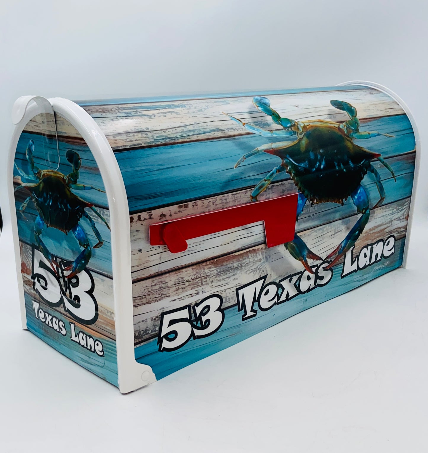 Blue Crab Custom Mailbox, Beach Decor Gift