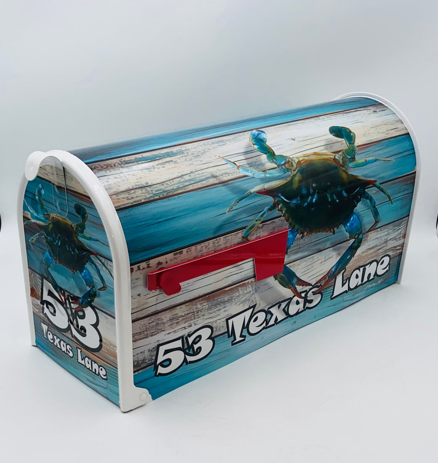 Blue Crab Custom Mailbox, Beach Decor Gift